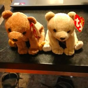 Pecan & Almond Ty Beanie Babies bears
